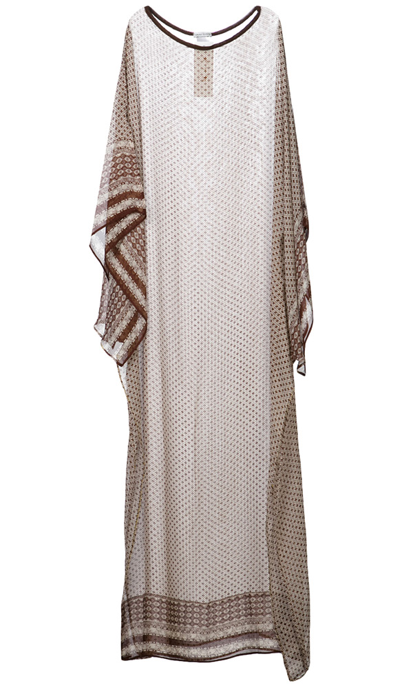 Brown Printed Kaftan